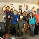 Group photo in animal masks.